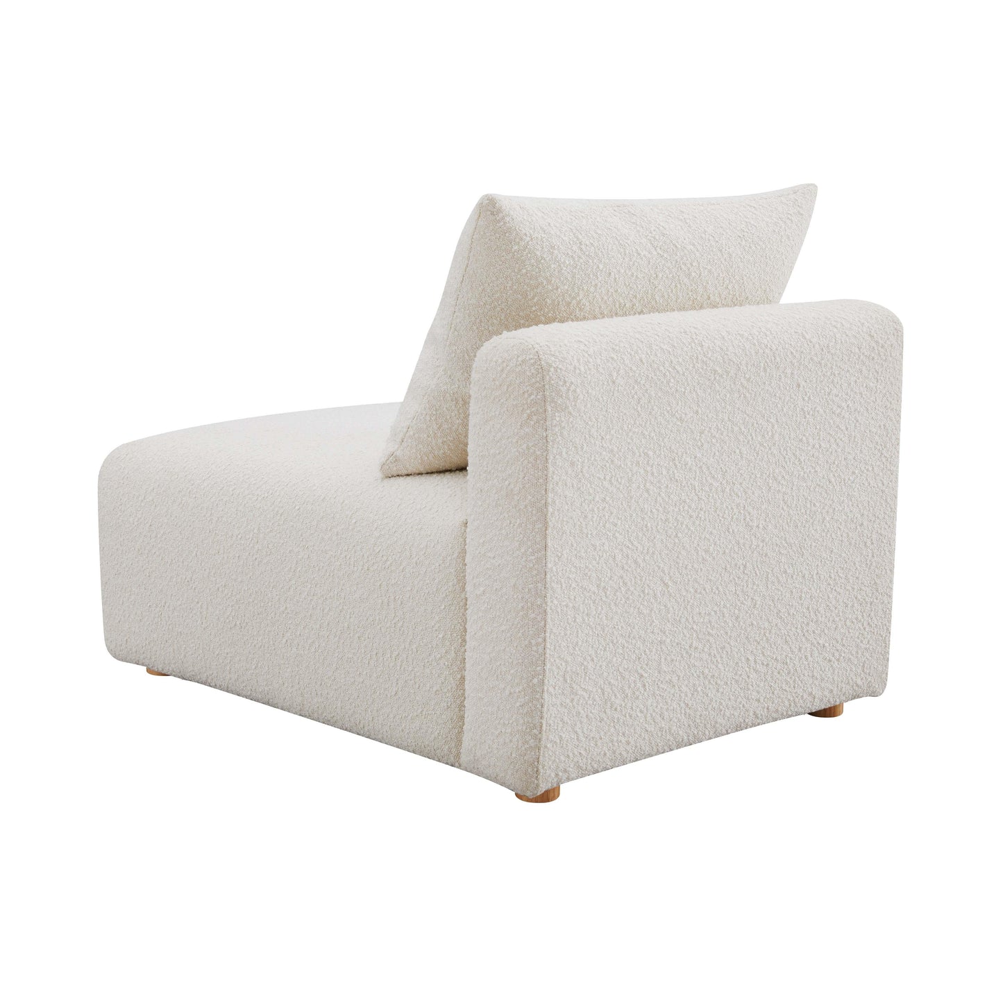 julianna cream boucle modular armless chair