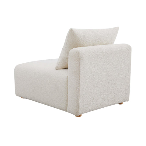 Camille Loire Cream Performance Boucle Modular Armless Chair - image 4