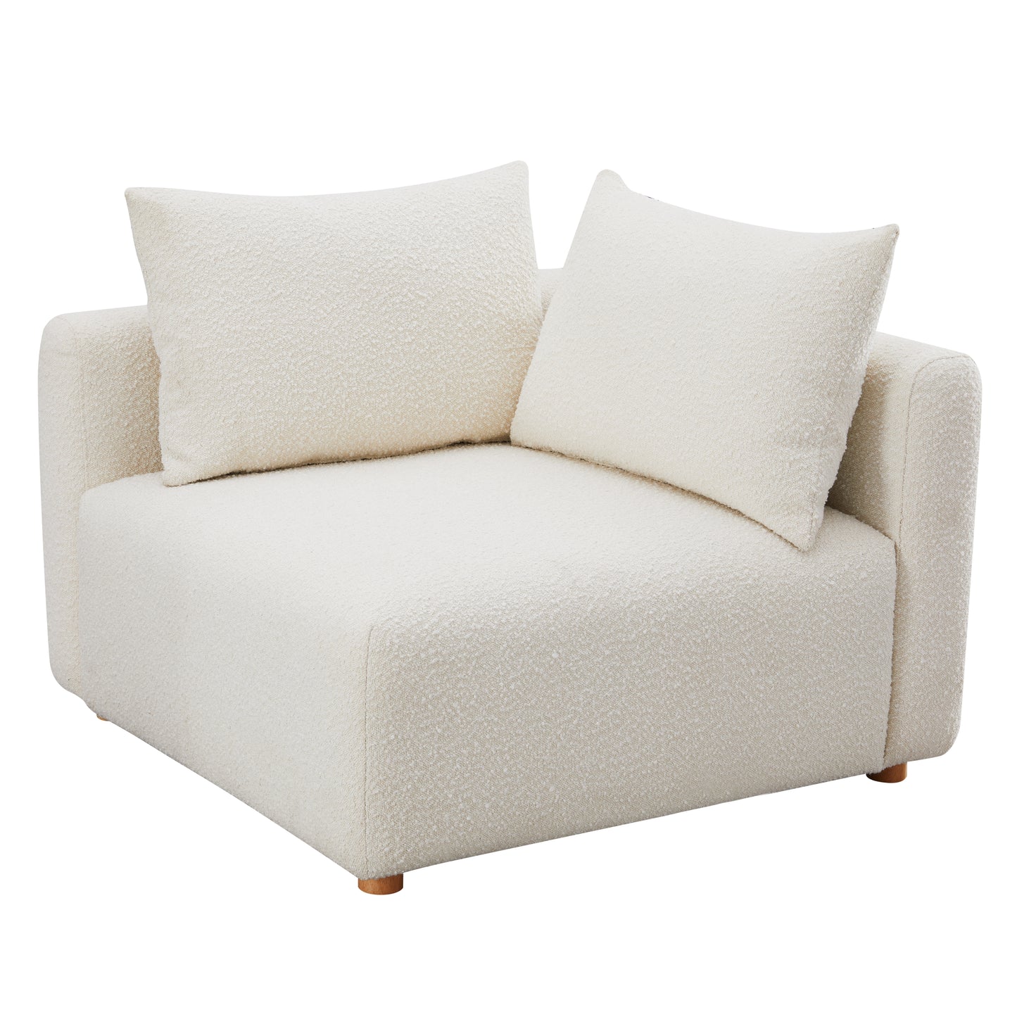 julianna cream boucle modular corner chair