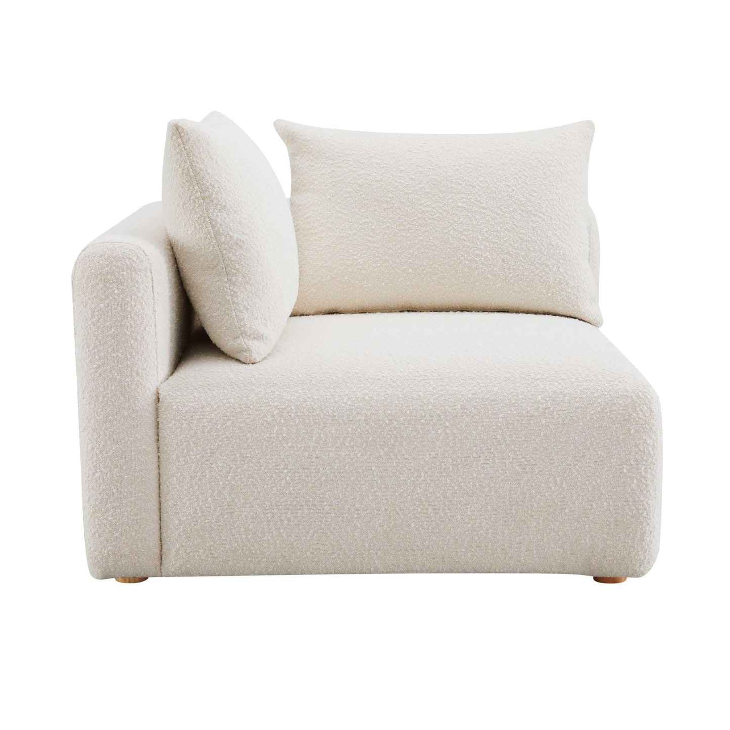 julianna cream boucle modular corner chair