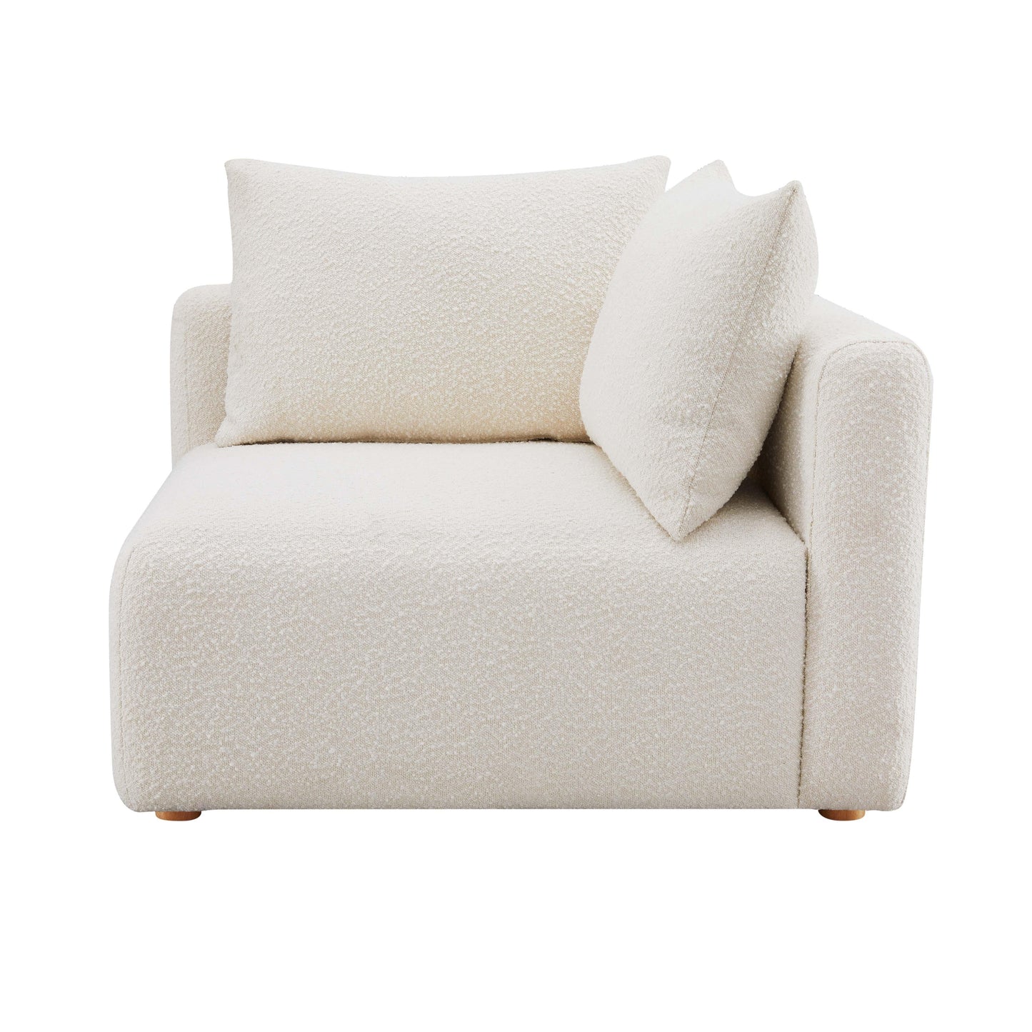 julianna cream boucle modular corner chair