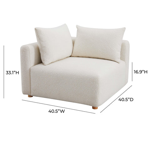 Julianna Cream Boucle Modular Corner Chair