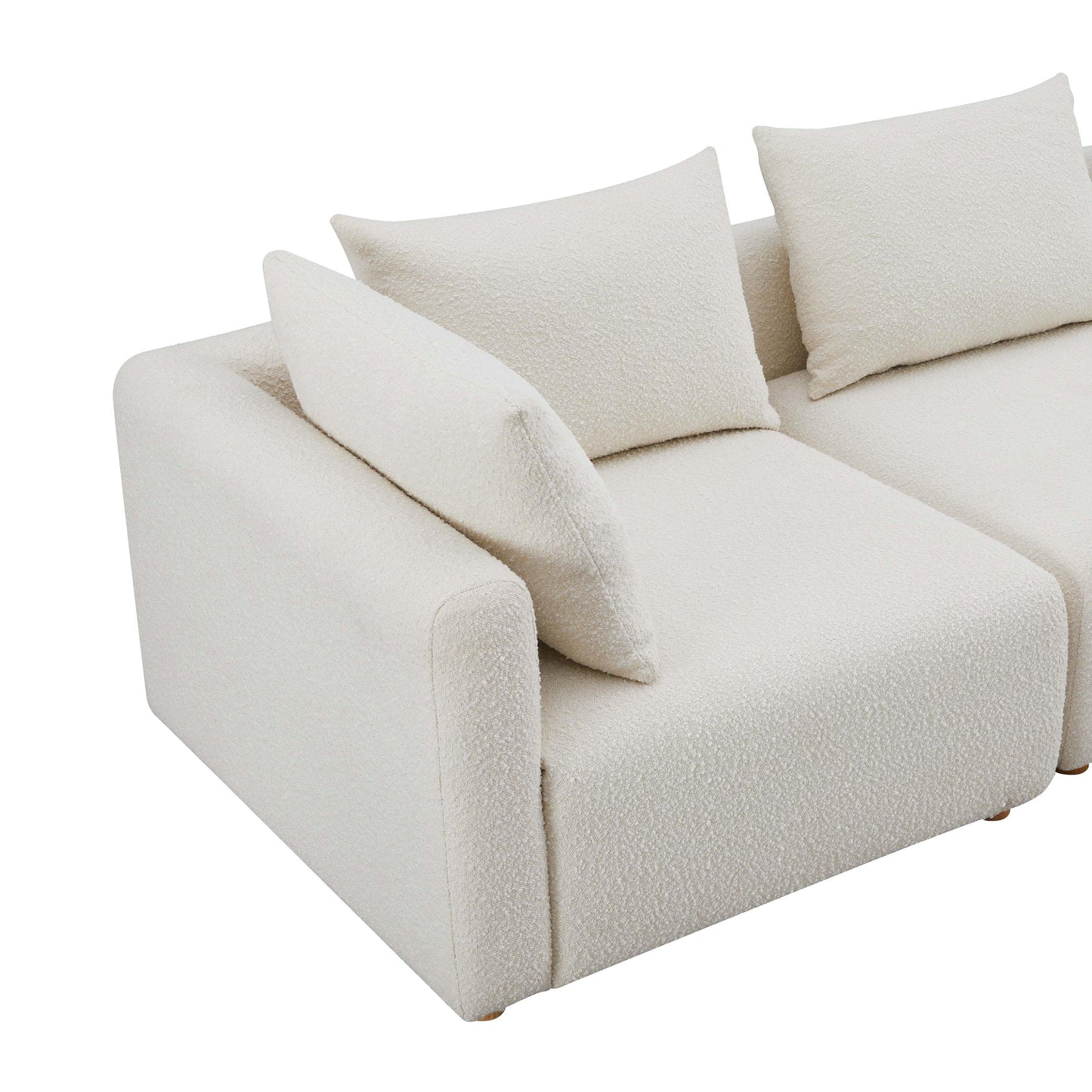 julianna cream boucle 4-piece modular sectional