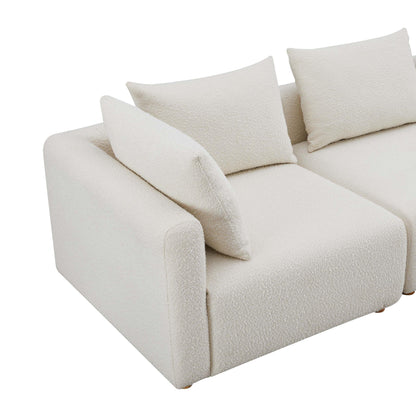 Julianna Cream Boucle 4-Piece Modular Sectional