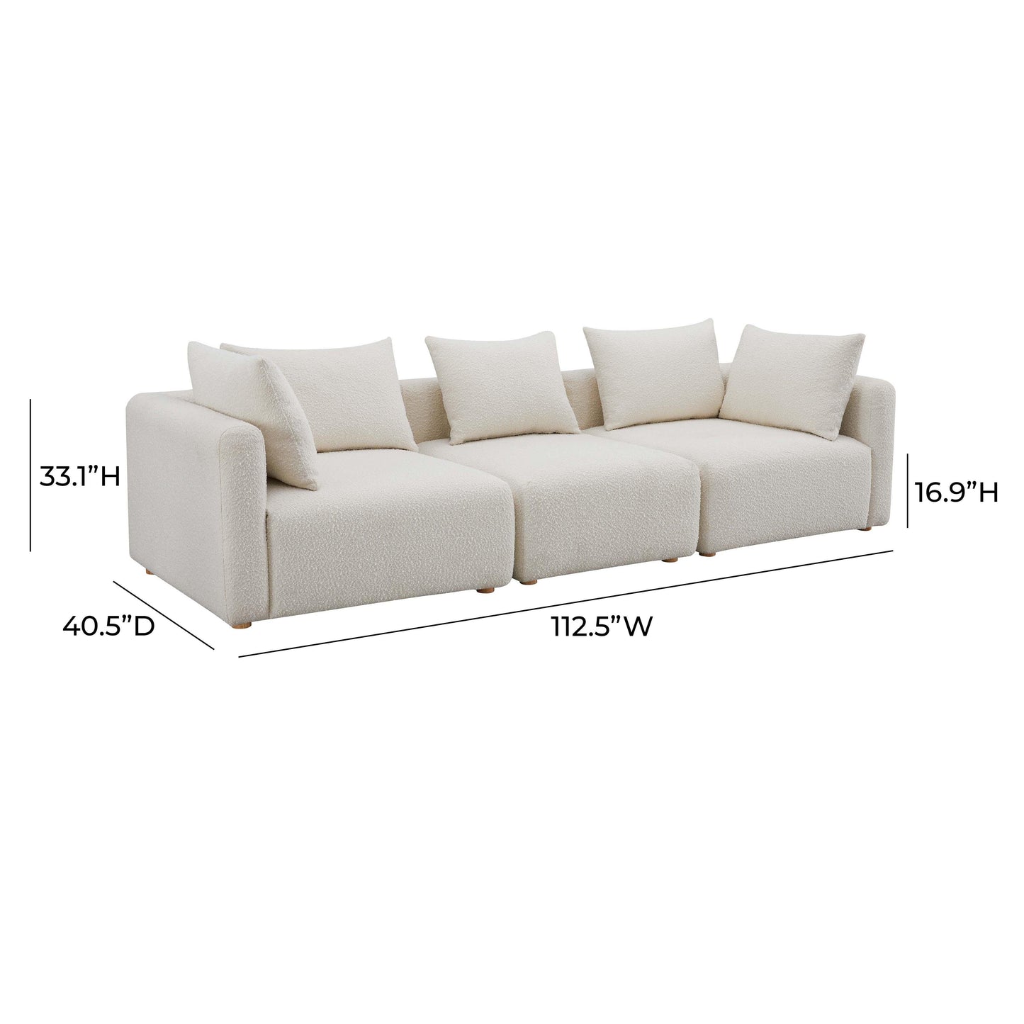 julianna cream boucle sofa