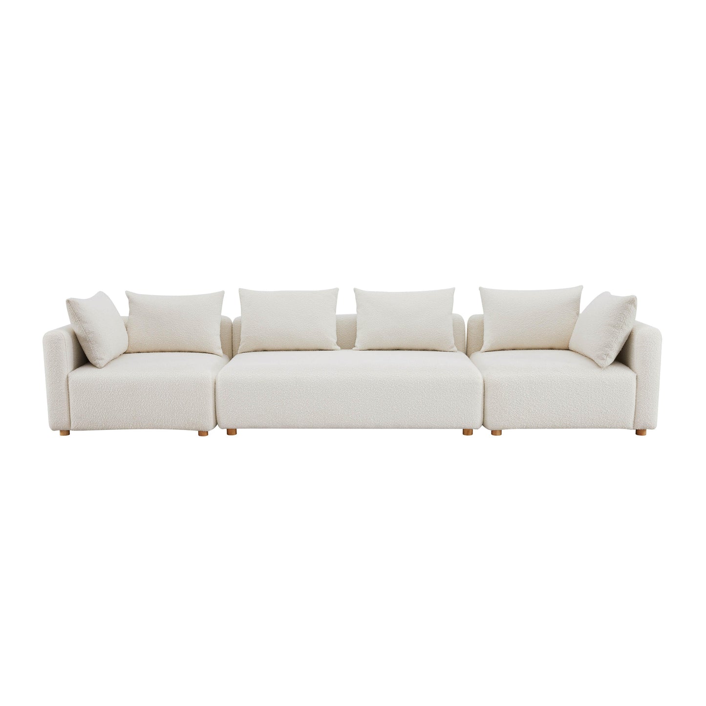 julianna cream boucle 145" long sofa