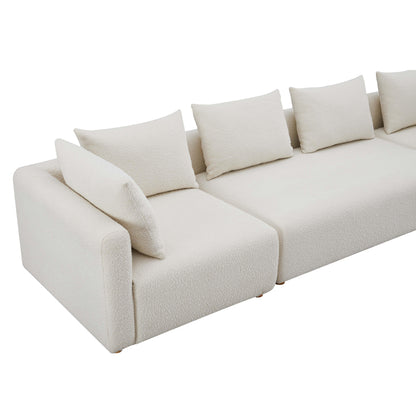 Julianna Cream Boucle 145" Long Sofa