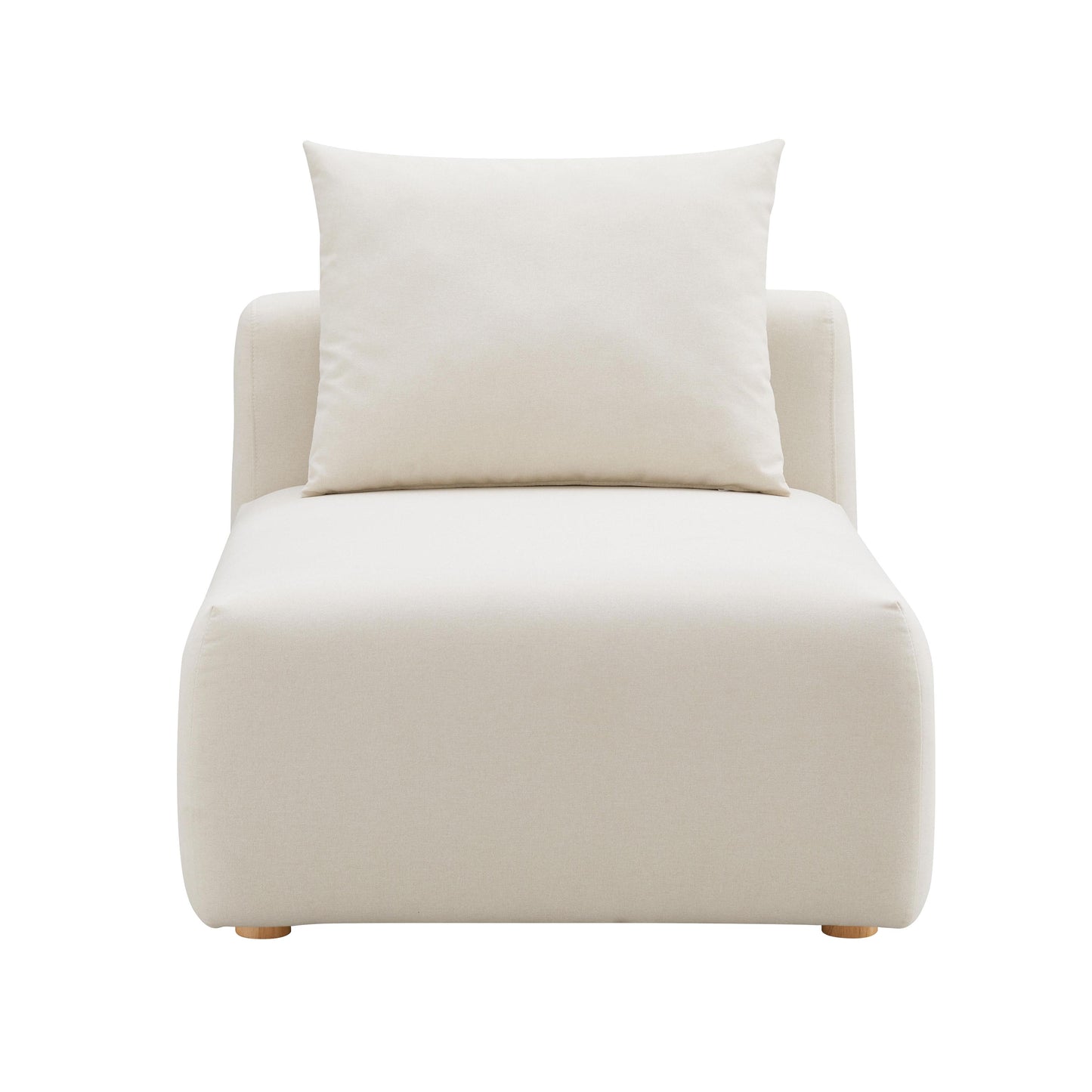 julianna cream linen modular armless chair