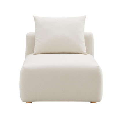 Julianna Cream Linen Modular Armless Chair