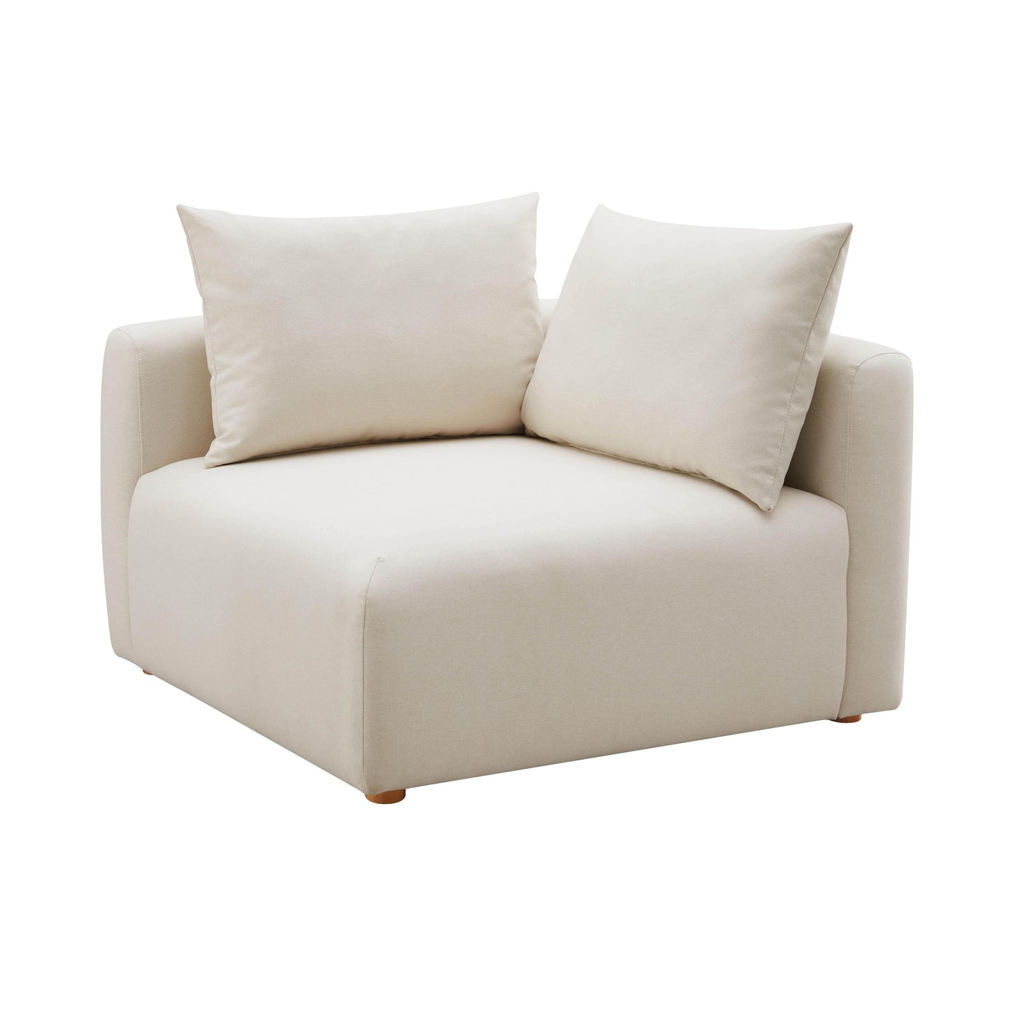 julianna cream linen modular corner chair