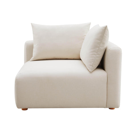 Julianna Cream Linen Modular Corner Chair