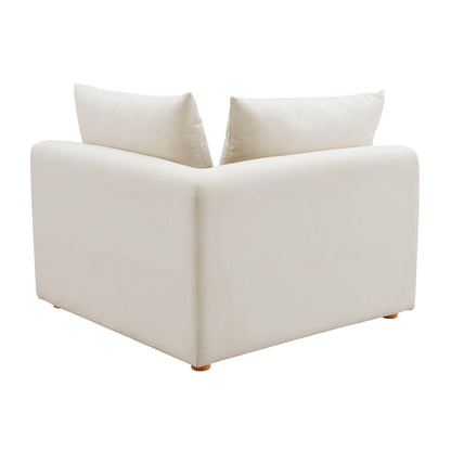 Julianna Cream Linen Modular Corner Chair