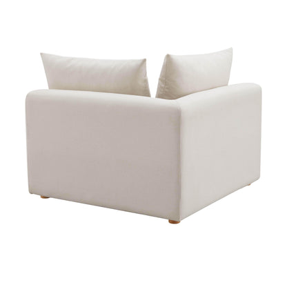 Julianna Cream Linen Modular Corner Chair