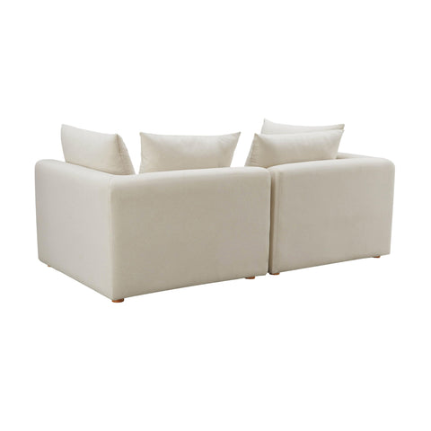 Julianna Cream Linen Loveseat