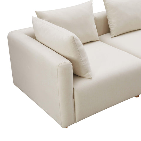 Julianna Cream Linen Loveseat