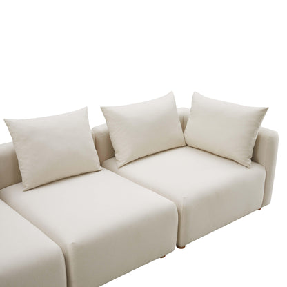 Julianna Cream Linen Sofa