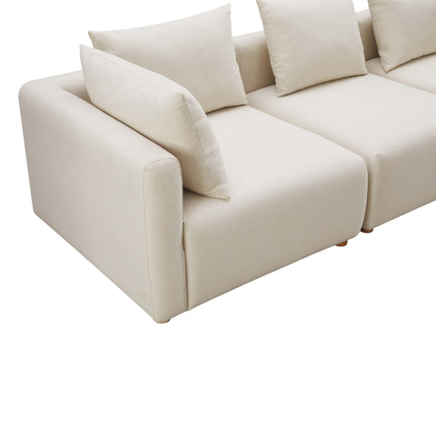 Julianna Cream Linen Sofa