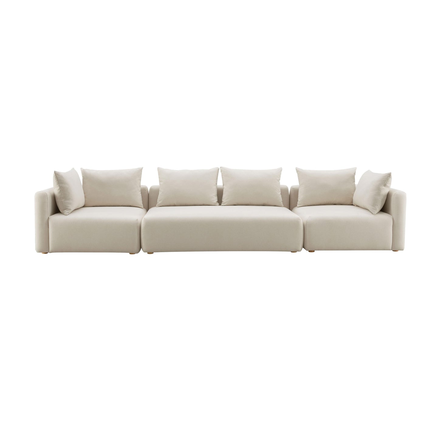 julianna cream linen 145" long sofa