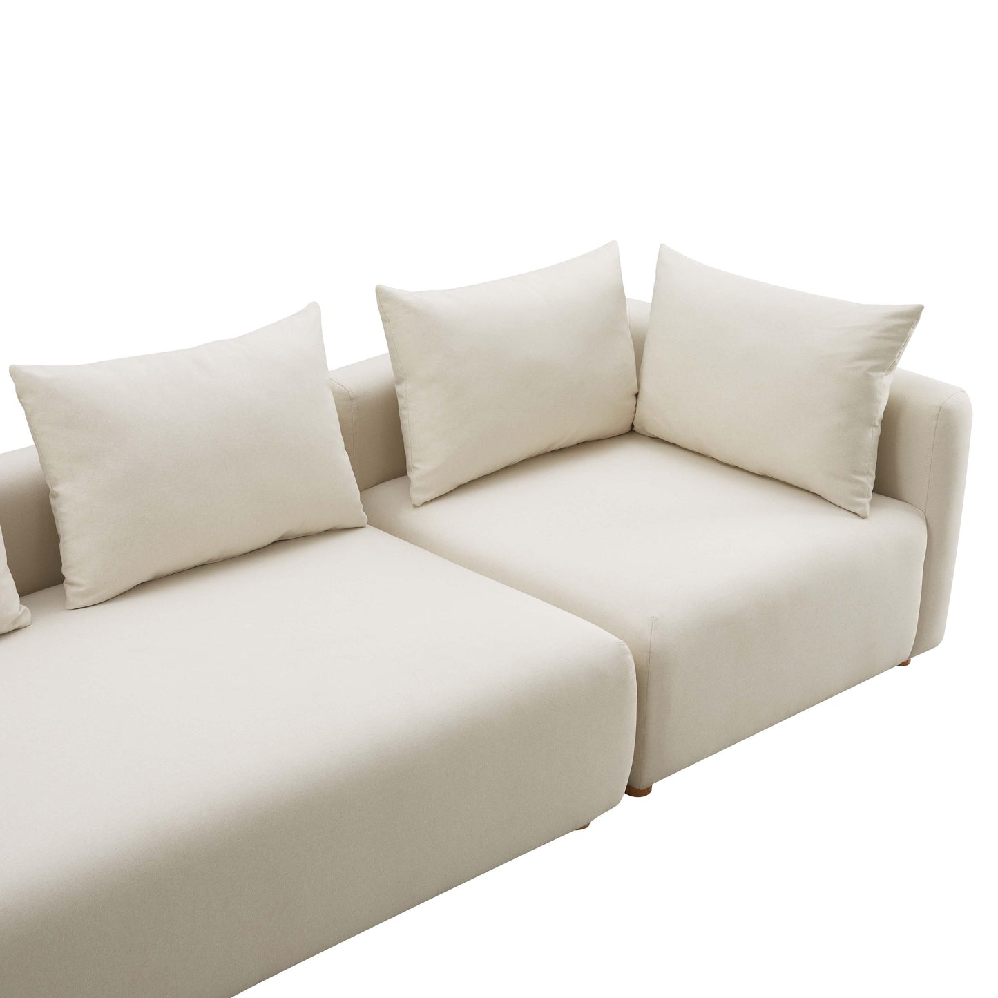 julianna cream linen 145" long sofa