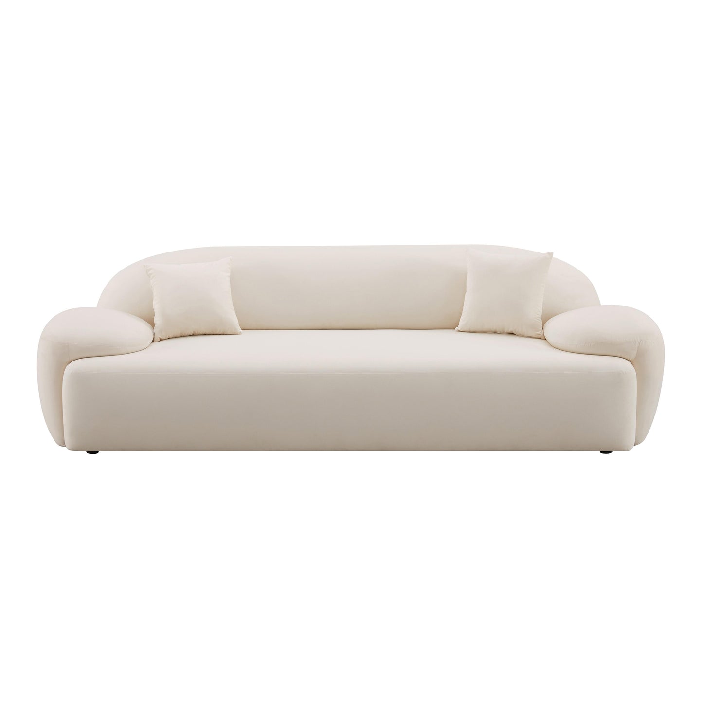 jimena cream velvet sofa