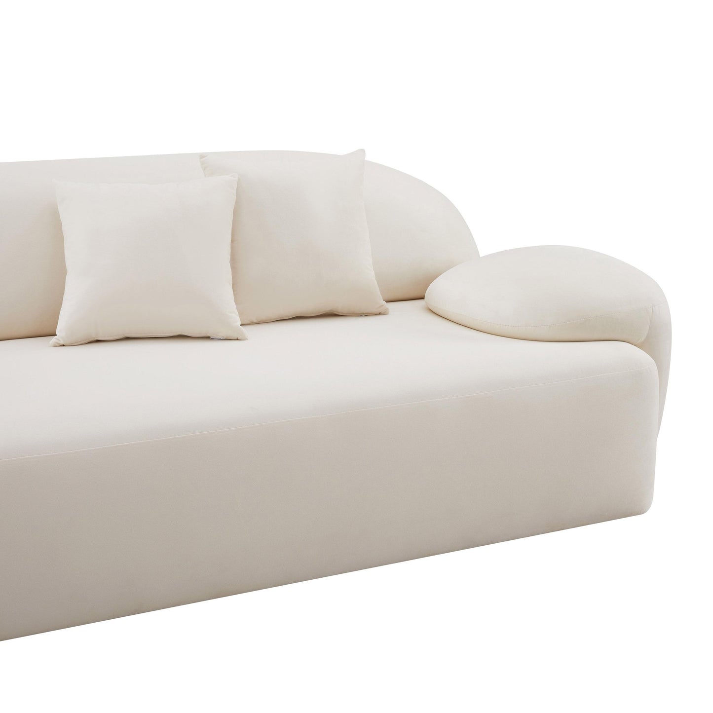 jimena cream velvet sofa