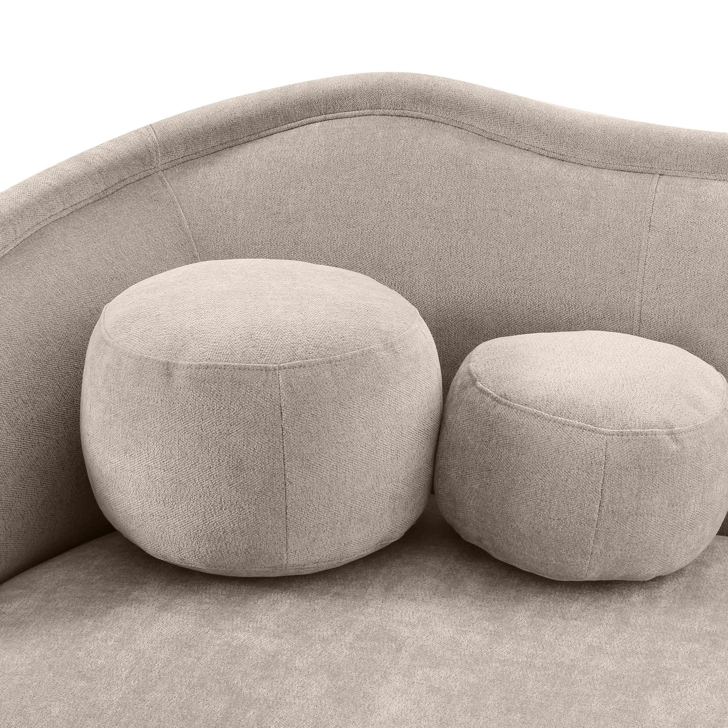 kavali taupe textured velvet sofa