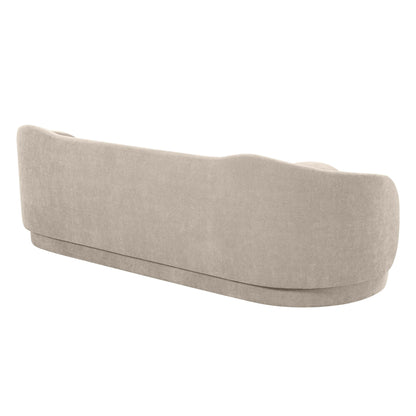 Kavali Taupe Textured Velvet Sofa