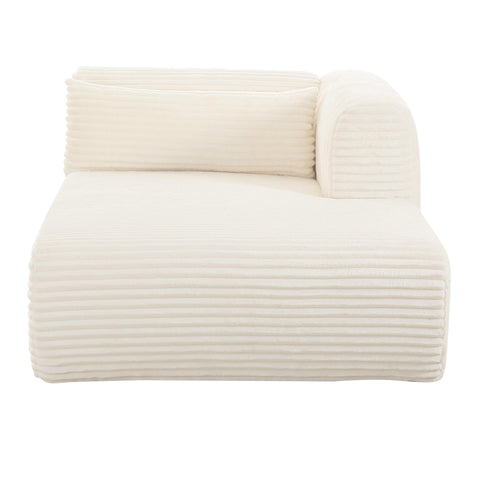 Brandy Fluffy Oversized Cream Corduroy Modular RAF Chaise