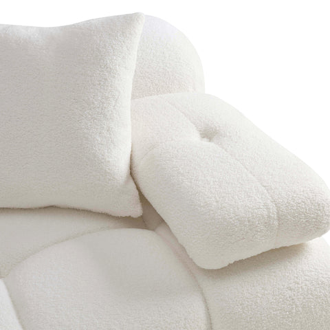Earl Cream Vegan Shearling 4-piece Modular Sectional