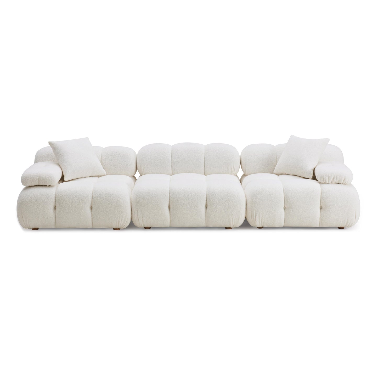 earl cream vegan shearling modular sofa