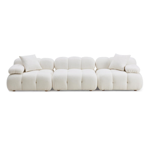 Earl Cream Vegan Shearling Modular Sofa