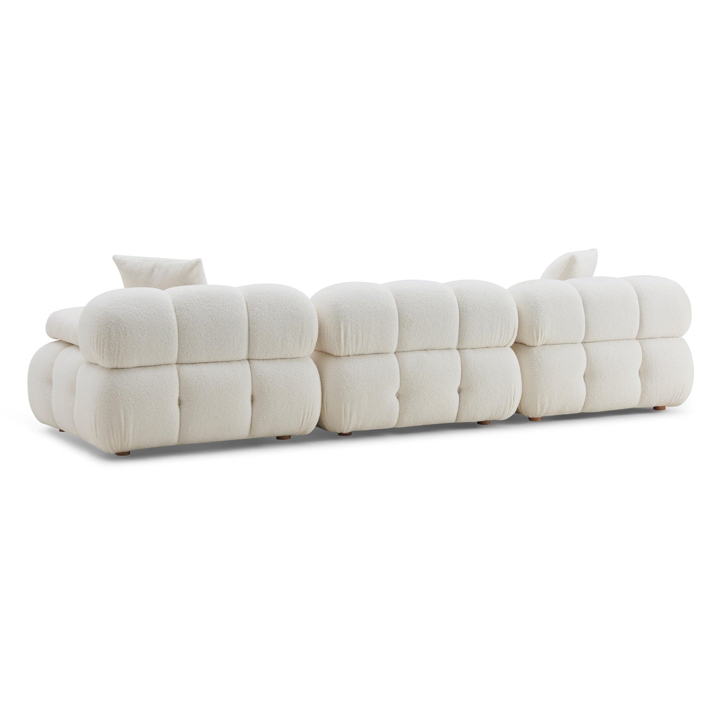 earl cream vegan shearling modular sofa