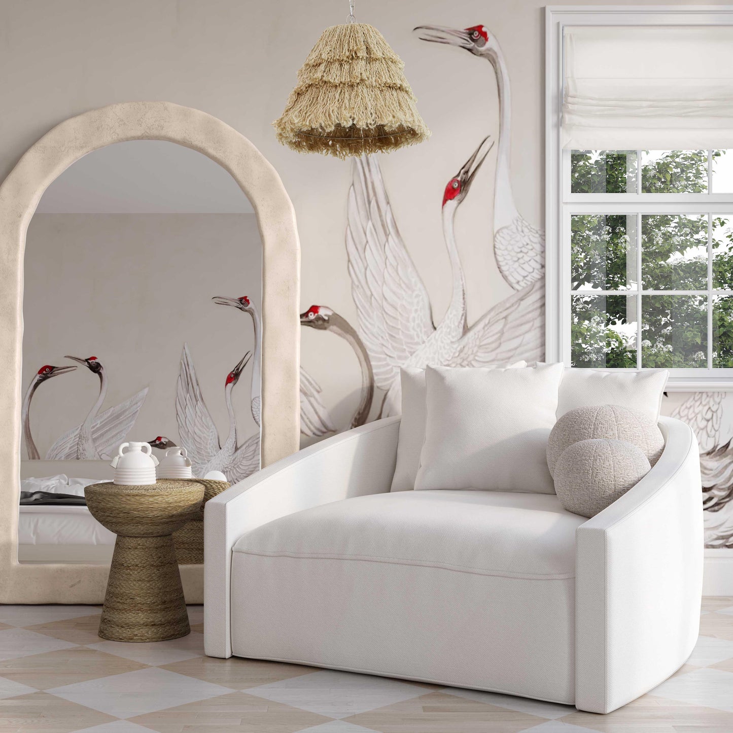 amber cream linen daybed