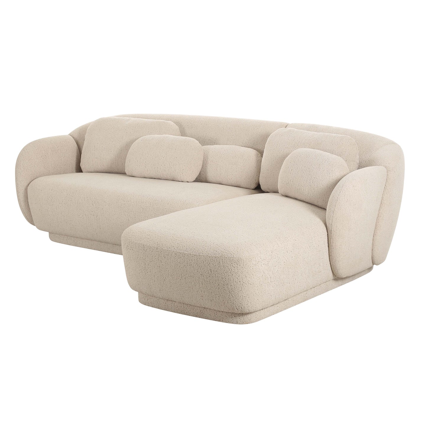 cruella cream boucle sectional - raf