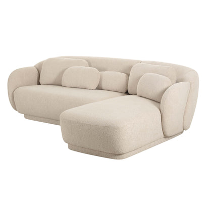 Cruella Cream Boucle Sectional - RAF