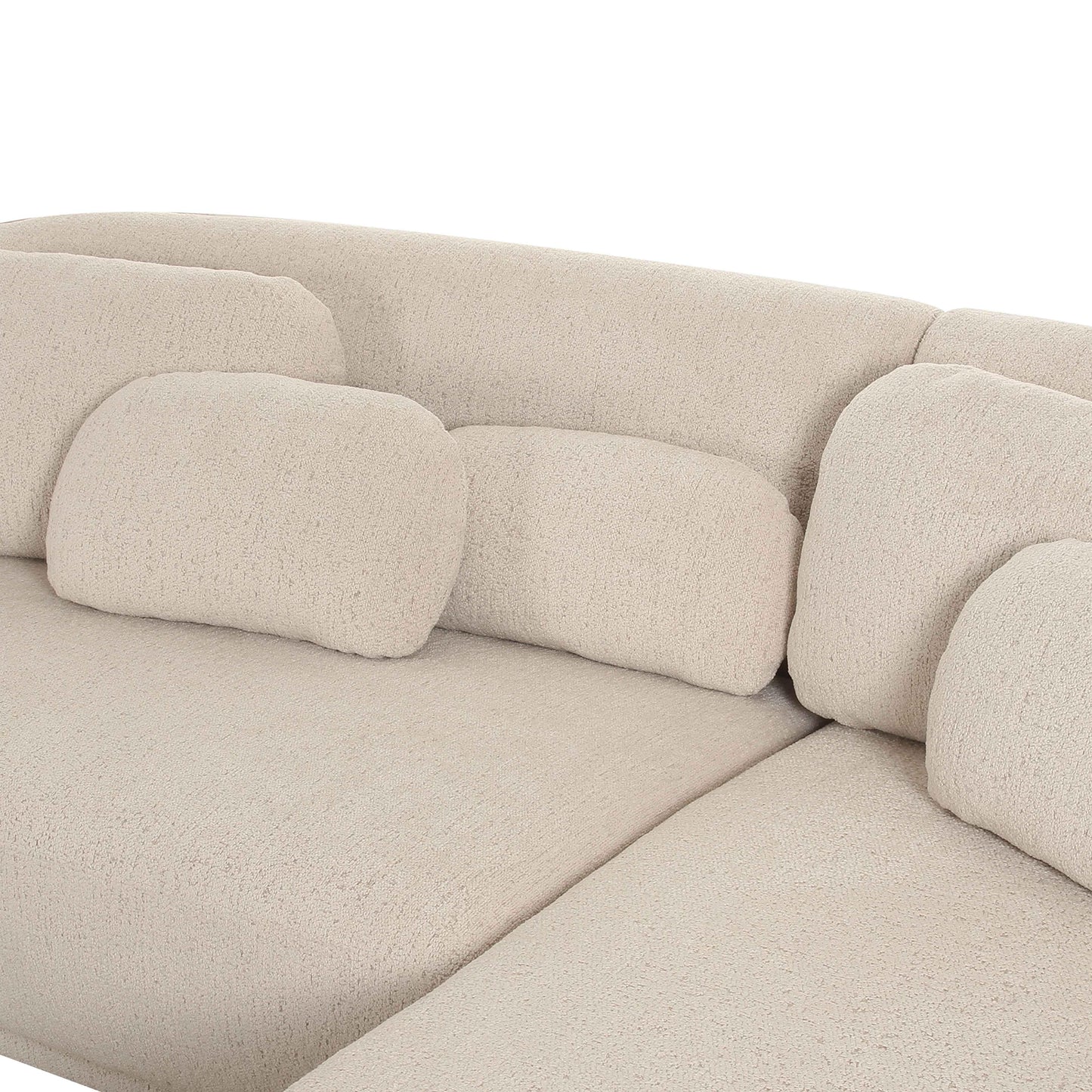 cruella cream boucle sectional - raf