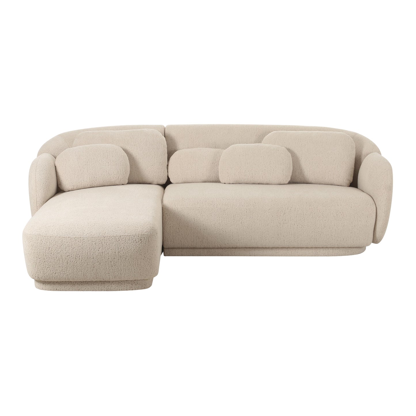 cruella cream boucle sectional - laf