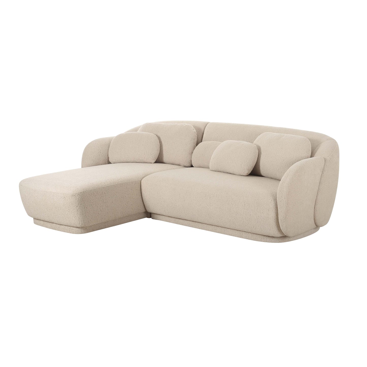 cruella cream boucle sectional - laf