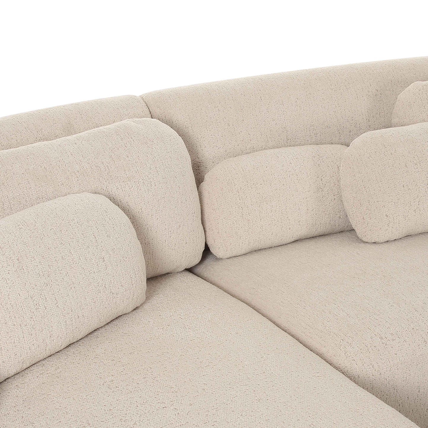 cruella cream boucle sectional - laf