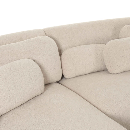 Cruella Cream Boucle Sectional - LAF