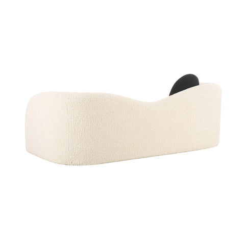 Giselle Monaco 84" Beige Faux Shearling Sofa - image 4
