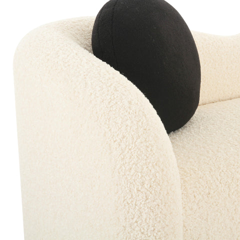 Giselle Monaco 84" Beige Faux Shearling Sofa - image 5