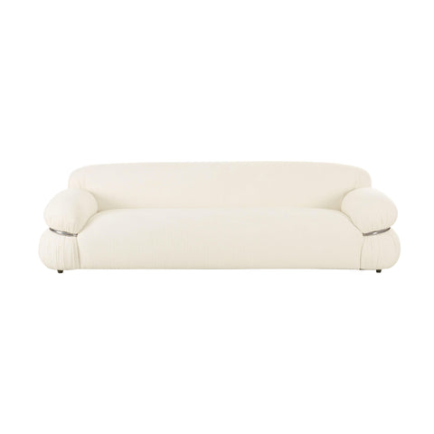 Isabelle Monaco 98" Cream Performance Boucle Sofa - image 3