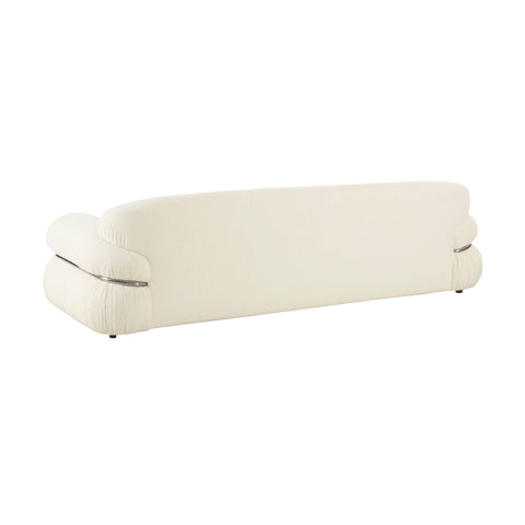 Isabelle Monaco 98" Cream Performance Boucle Sofa - image 4