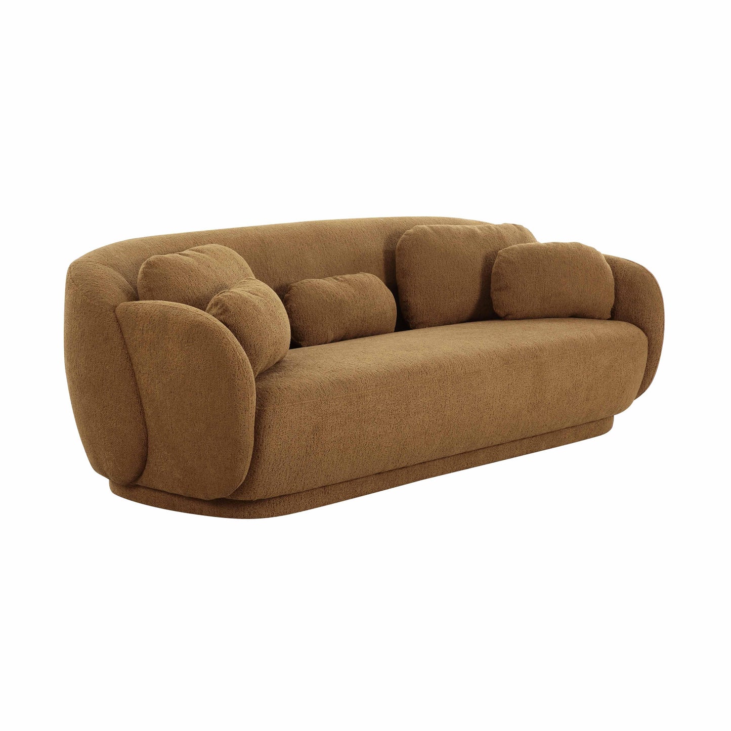 halio brown boucle sofa