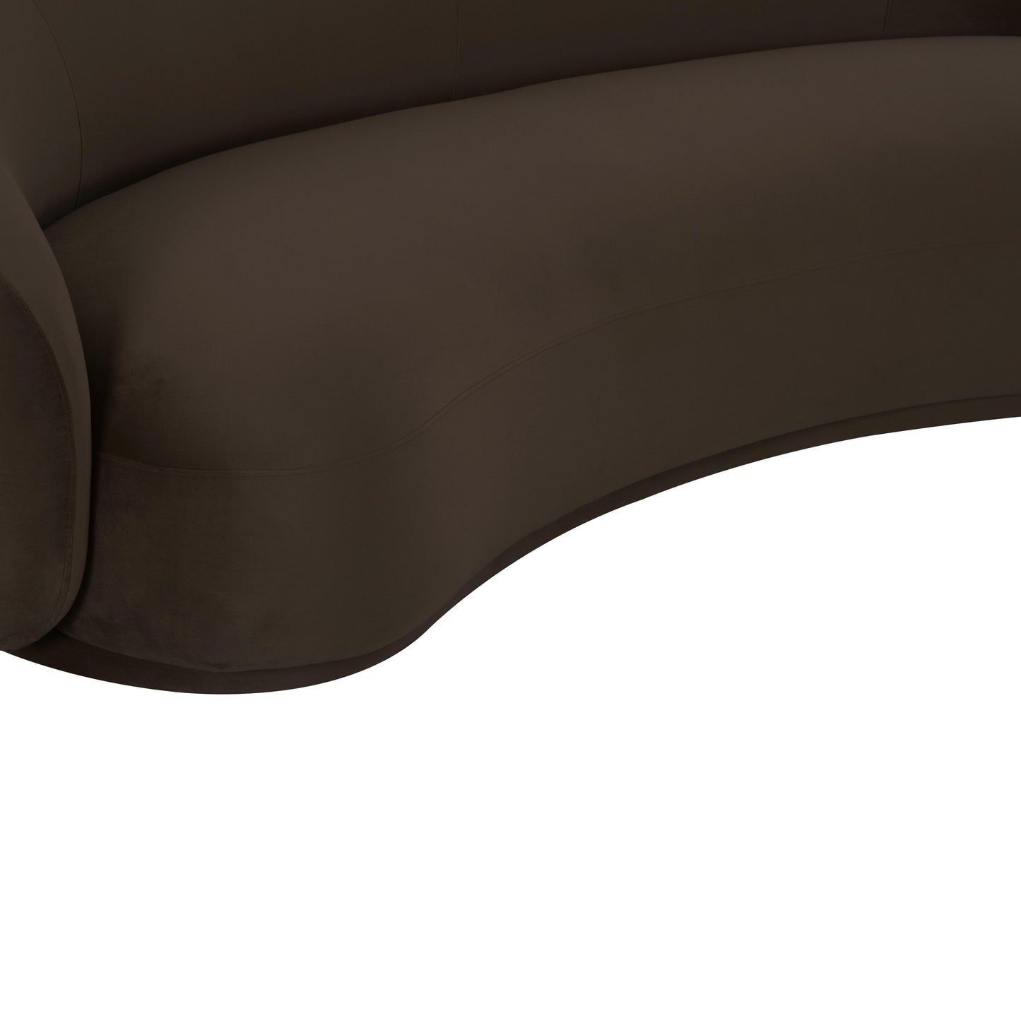 alani chocolate brown velvet sofa