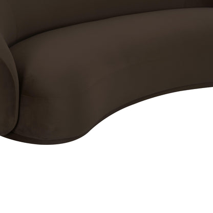 Alani Chocolate Brown Velvet Sofa