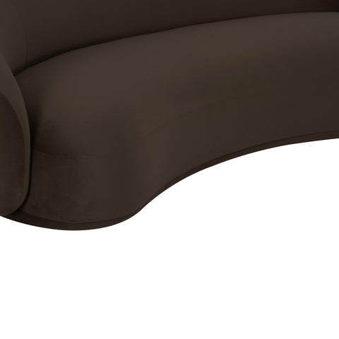 Alani Chocolate Brown Velvet Sofa