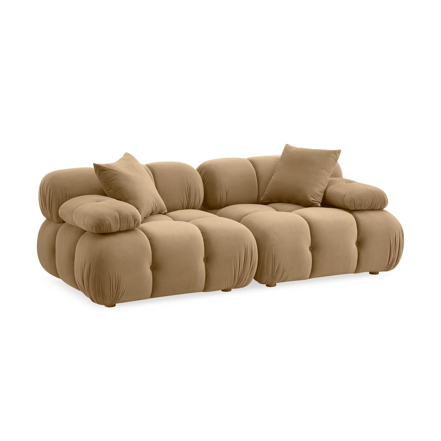 skully cafe au lait performance velvet modular loveseat