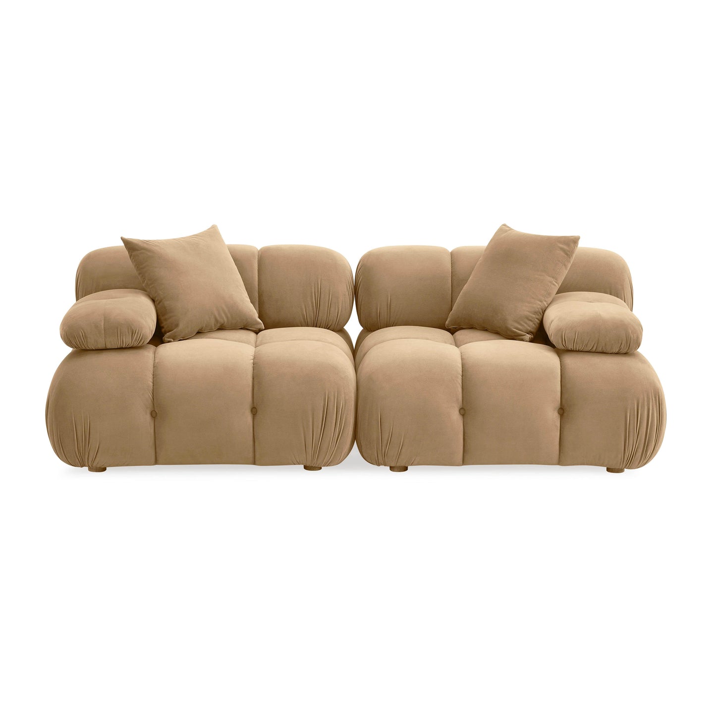 skully cafe au lait performance velvet modular loveseat